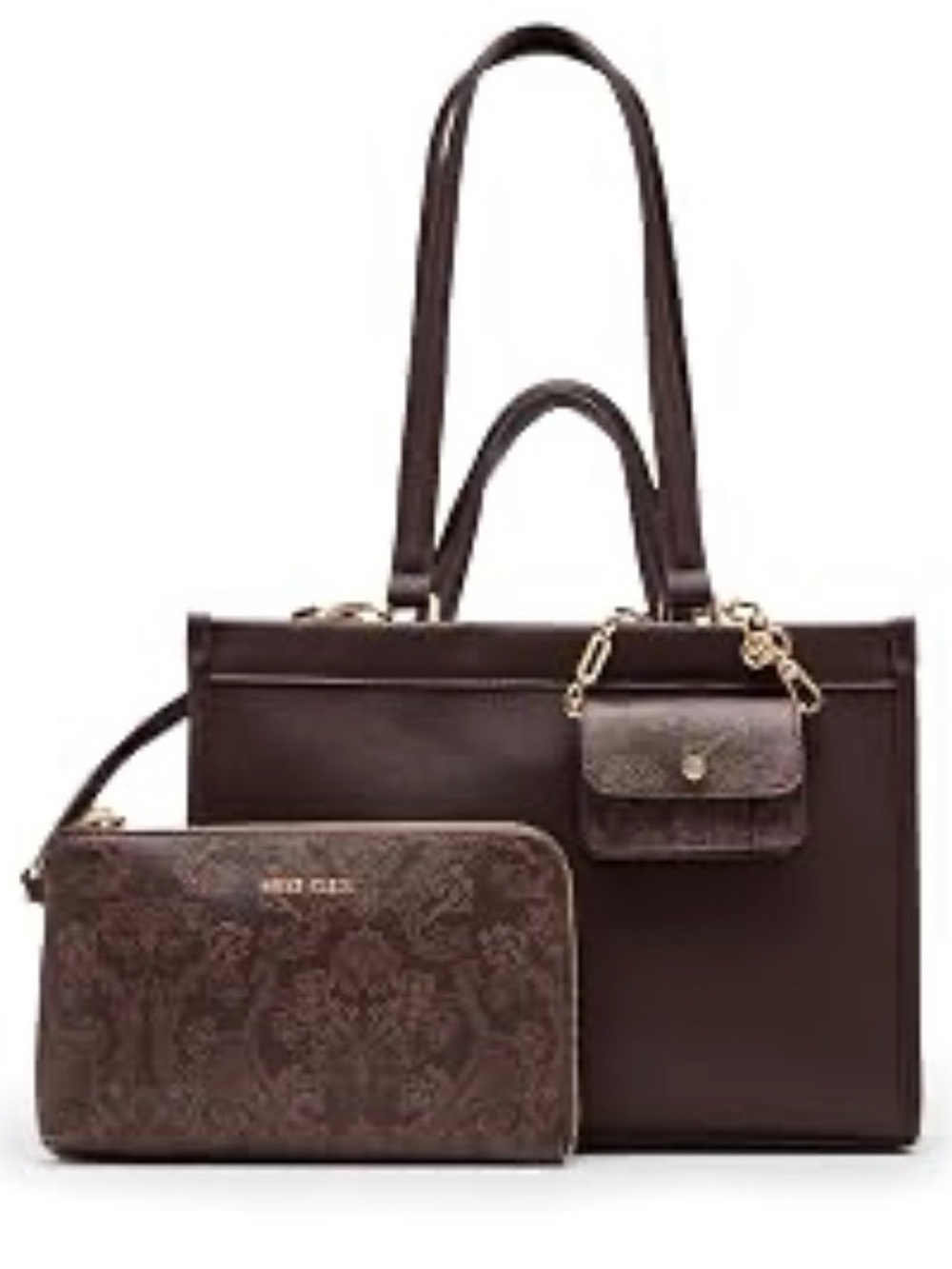 Anne Klein Women's Double Handle Bonded Tote, Espresso